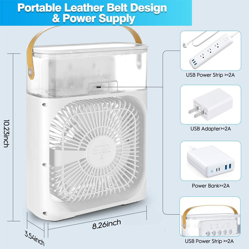 3-in-1 Mini Air Cooler Fan with Humidifier (USB-C)