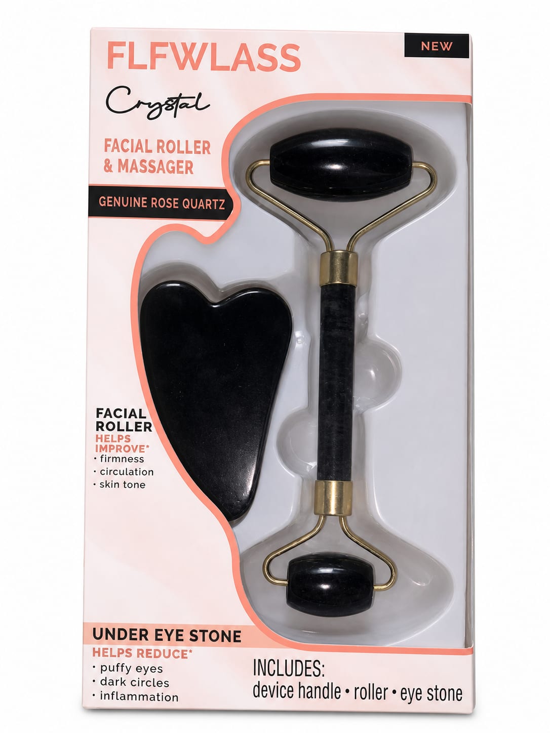 Crystal Facial Roller & Gua Sha Set (Black Obsidian)