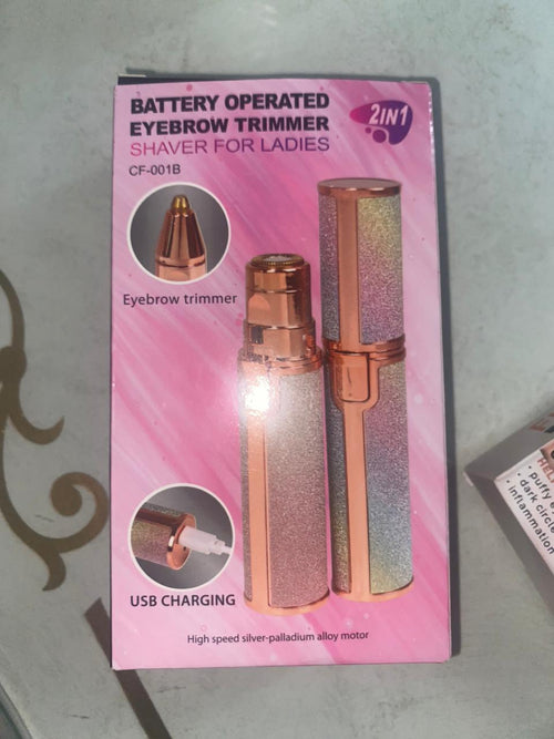 2-in-1 Ladies Eyebrow Trimmer & Shaver (CF-001B, USB Charging)