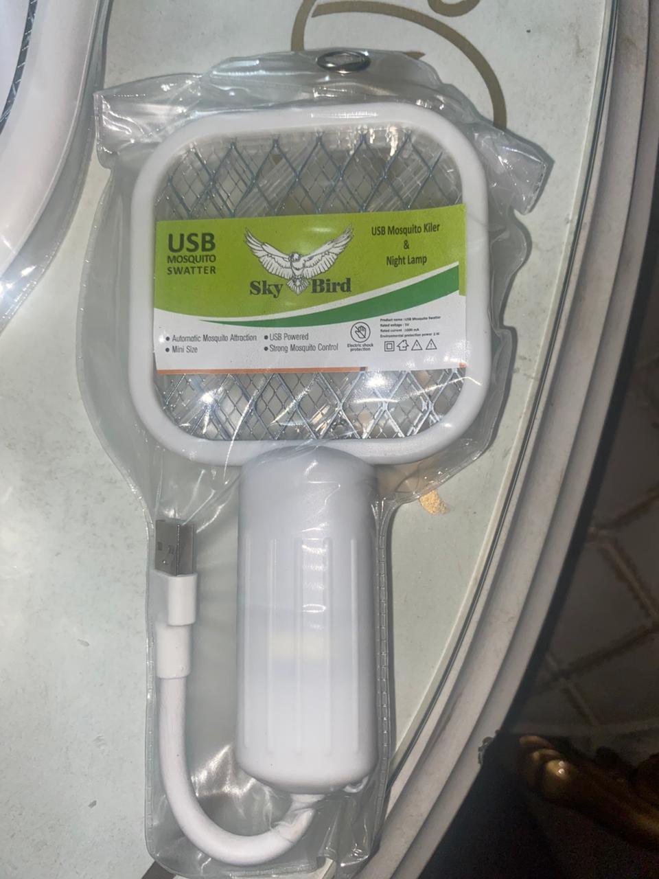 Sky Bird Mini USB Mosquito Swatter & Night Lamp